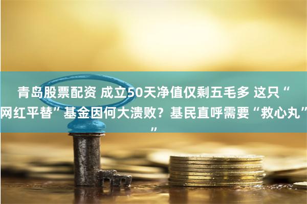 青岛股票配资 成立50天净值仅剩五毛多 这只“网红平替”基金因何大溃败？基民直呼需要“救心丸”